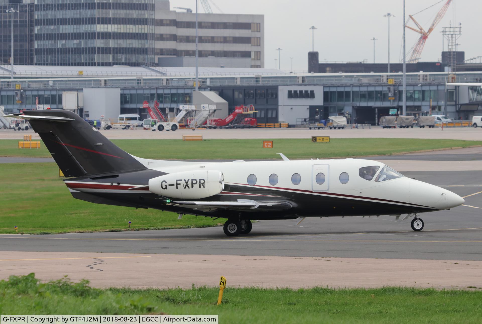 G-FXPR, 2006 Raytheon Beechjet 400A/Nextant N400XT C/N RK-468, G-FXPR at Manchester 23.8.18
