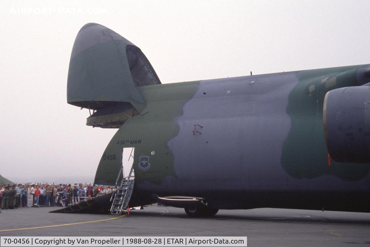70-0456, 1970 Lockheed C-5A Galaxy C/N 500-0070, USAF Lockheed C-5A Galaxy at Ramstein air base, Germany, 1988
