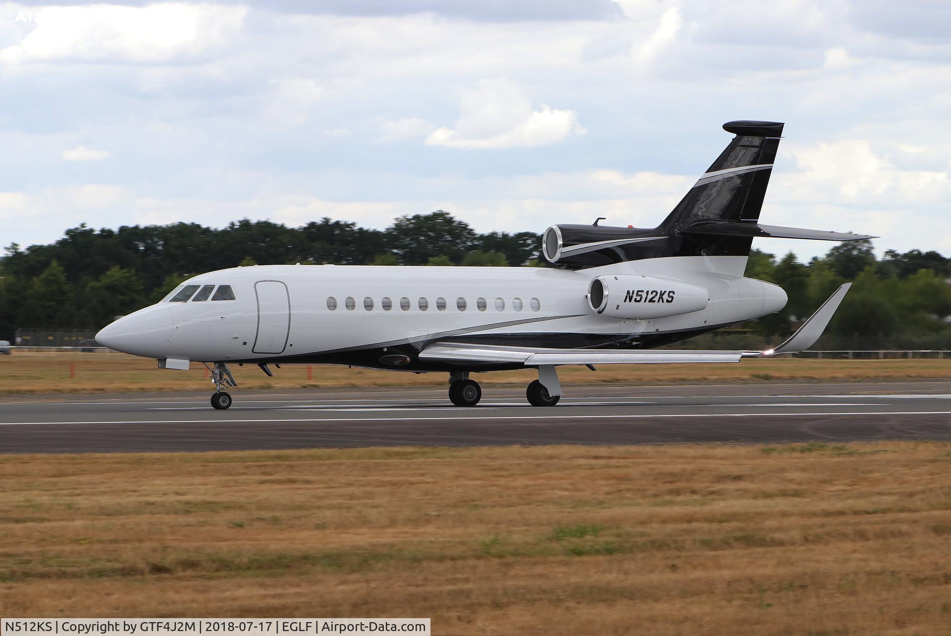 N512KS, 2009 Dassault Falcon 900EX C/N 217, N512KS at Farnborough 17.7.18