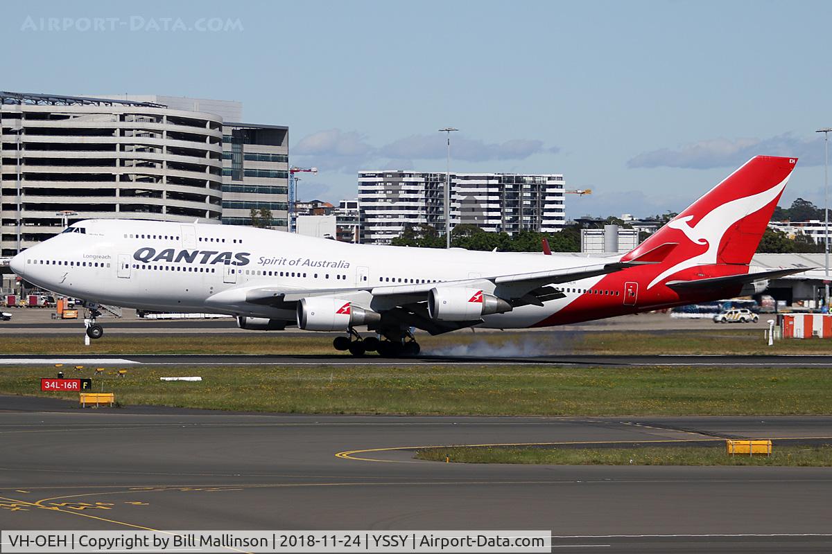 VH-OEH, 2003 Boeing 747-438/ER C/N 32912, onto 1-6R