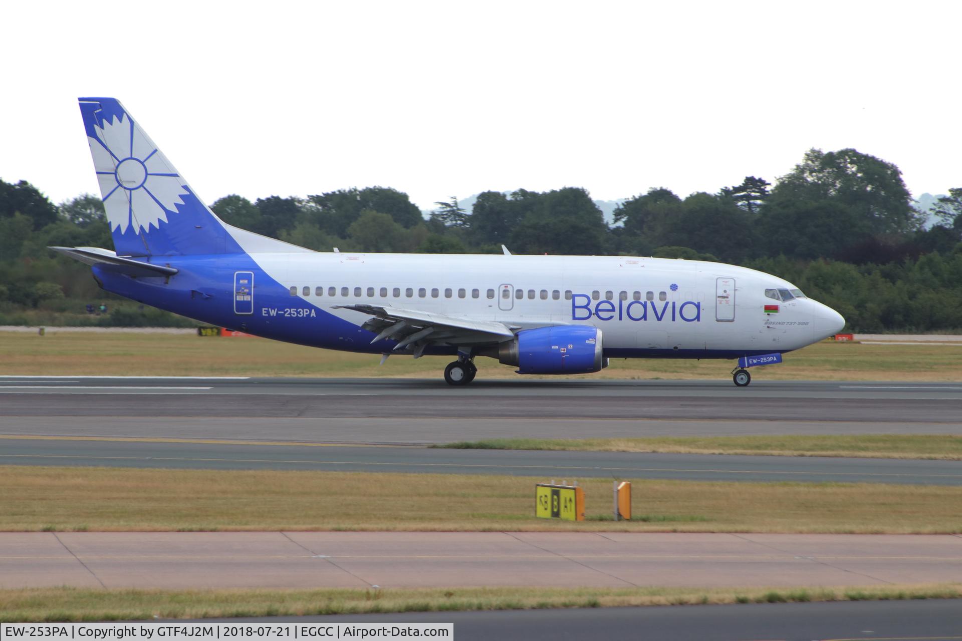 EW-253PA, 1995 Boeing 737-524 C/N 26339, EW-253PA at Manchester 21.7.18