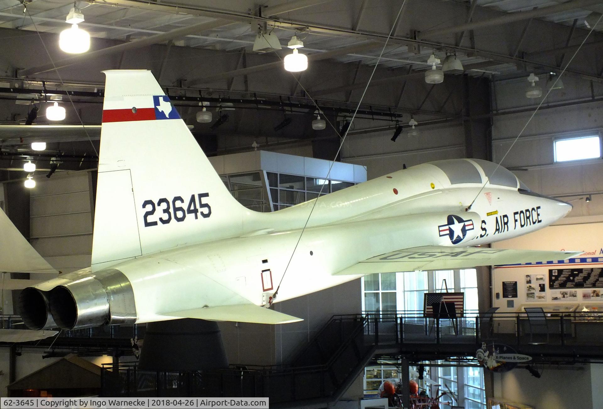 62-3645, 1962 Northrop T-38A Talon C/N N.5350, Northrop T-38A Talon at the Frontiers of Flight Museum, Dallas TX