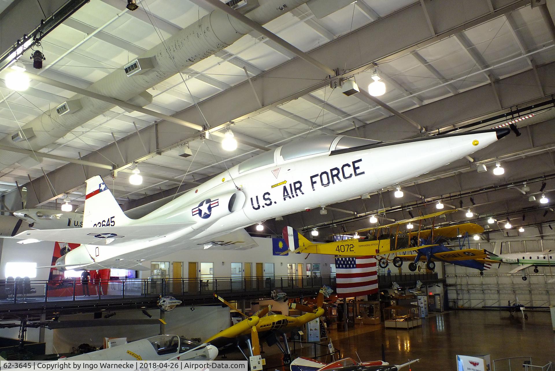62-3645, 1962 Northrop T-38A Talon C/N N.5350, Northrop T-38A Talon at the Frontiers of Flight Museum, Dallas TX