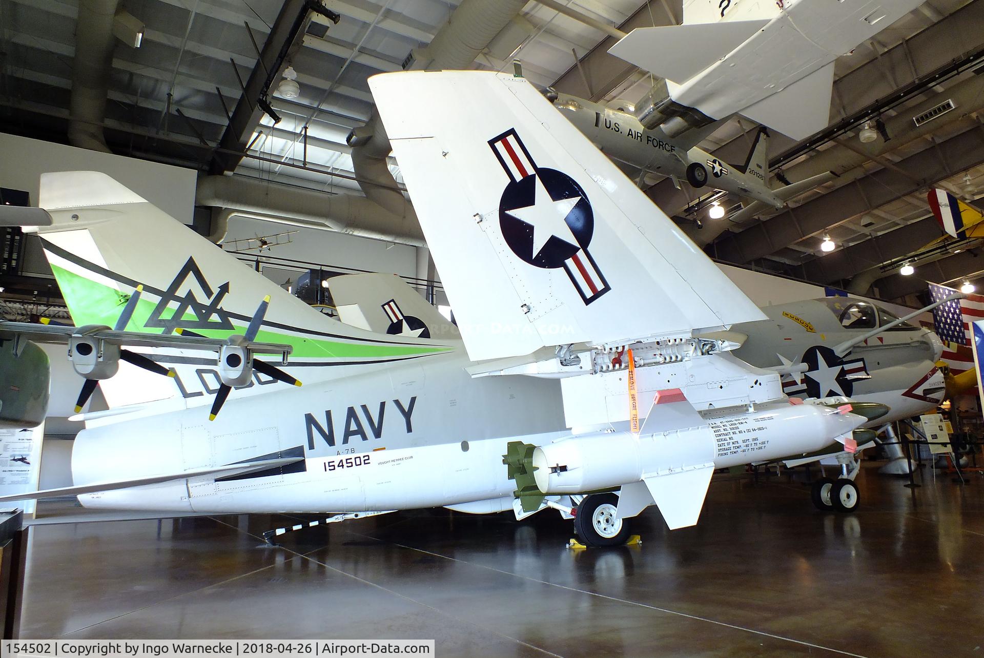 154502, LTV A-7B Corsair II C/N B-142, LTV A-7B Corsair II at the Frontiers of Flight Museum, Dallas TX