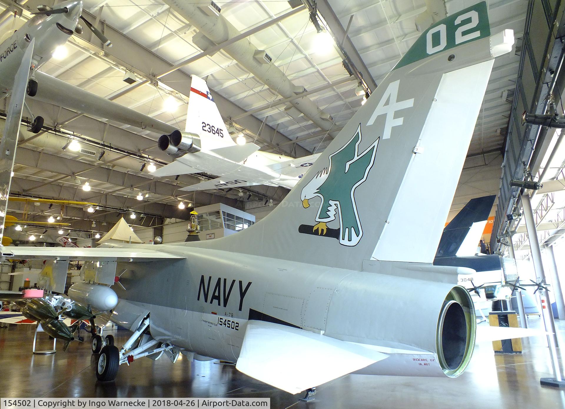 154502, LTV A-7B Corsair II C/N B-142, LTV A-7B Corsair II at the Frontiers of Flight Museum, Dallas TX