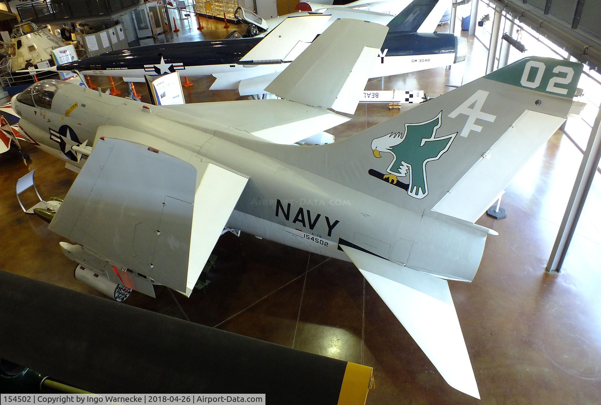 154502, LTV A-7B Corsair II C/N B-142, LTV A-7B Corsair II at the Frontiers of Flight Museum, Dallas TX