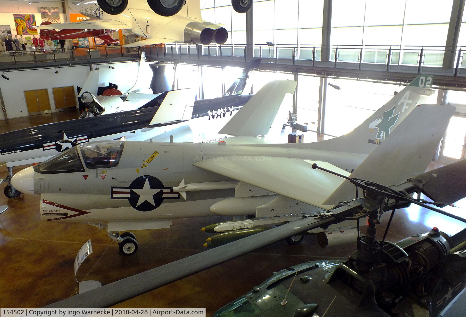 154502, LTV A-7B Corsair II C/N B-142, LTV A-7B Corsair II at the Frontiers of Flight Museum, Dallas TX