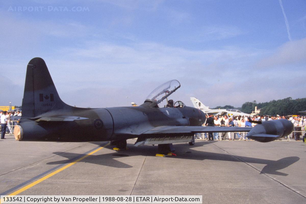133542, Canadair CT-133 Silver Star C/N T33-542, Canadian Armed Forces CT-133 Silver Star 3 at Ramstein Air Base, Germany, 1988
