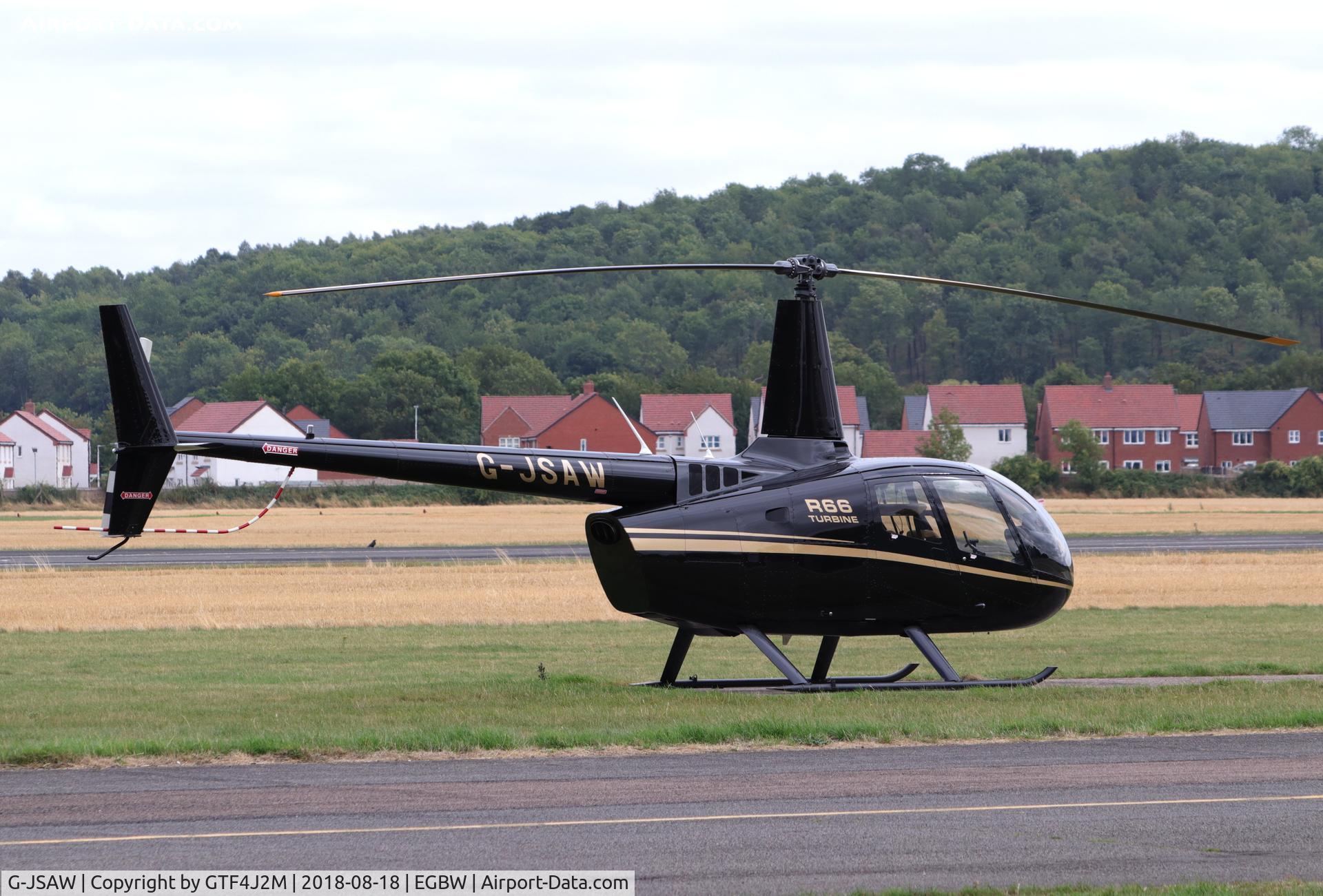 G-JSAW, 2011 Robinson R66 Turbine C/N 0058, G-JSAW at Wellesbourne 18.8.18
