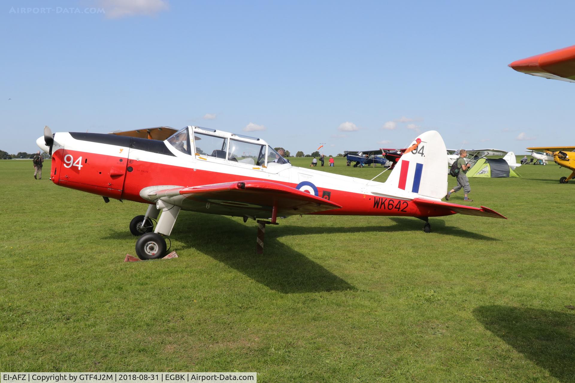 EI-AFZ, 1952 De Havilland DHC-1 Chipmunk T.10 C/N C1/0659, EI-AFZ 'WK642'  at Sywell 31.8.18