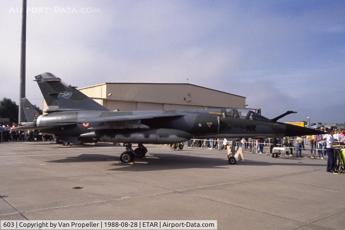 603, Dassault Mirage F.1CR C/N 603, French Air Force Dassault Mirage F1CR-200 at Ramstein air base, Germany, 1988
