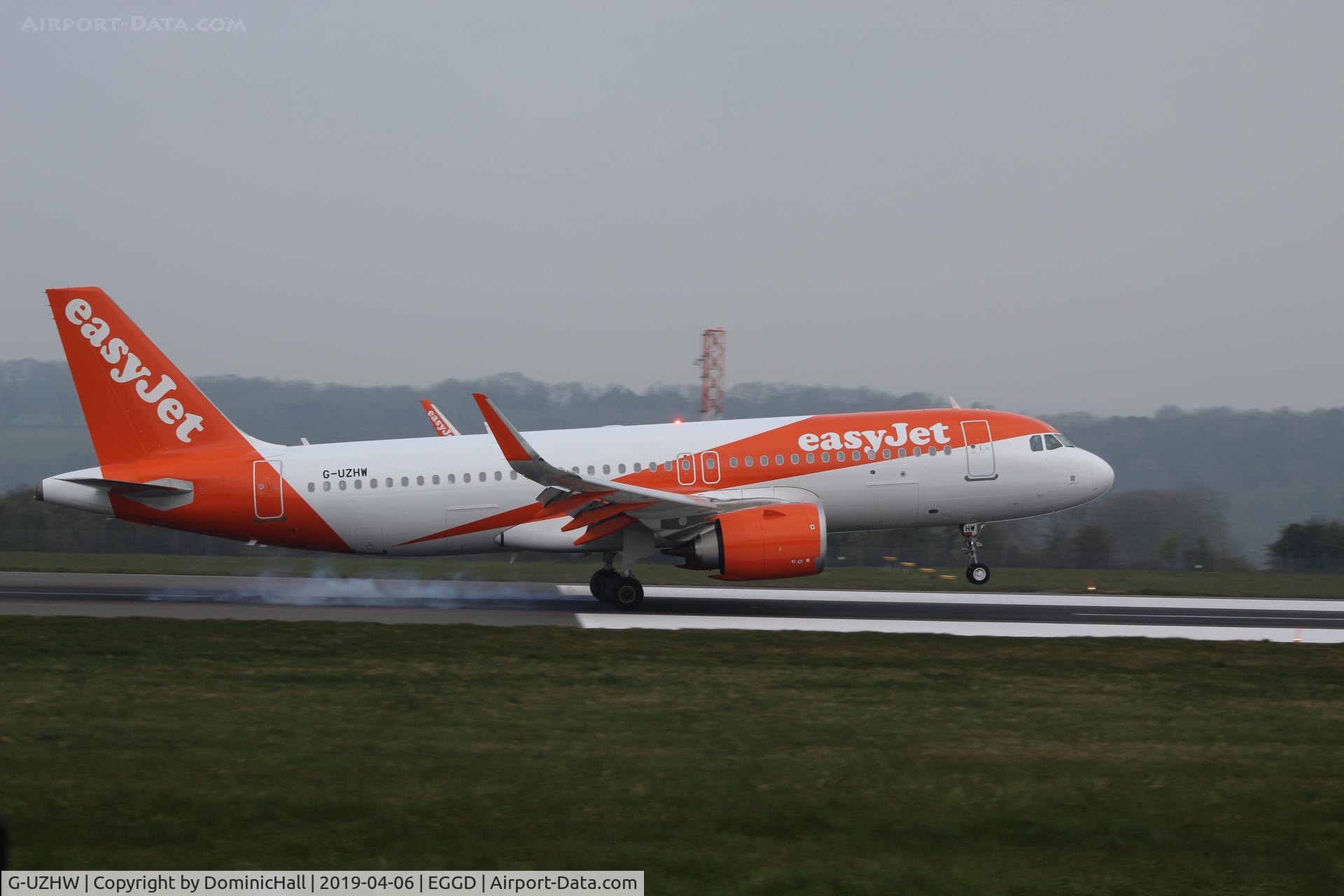 G-UZHW, 2019 Airbus A320-251N C/N 8759, Landing RWY 09 at BRS