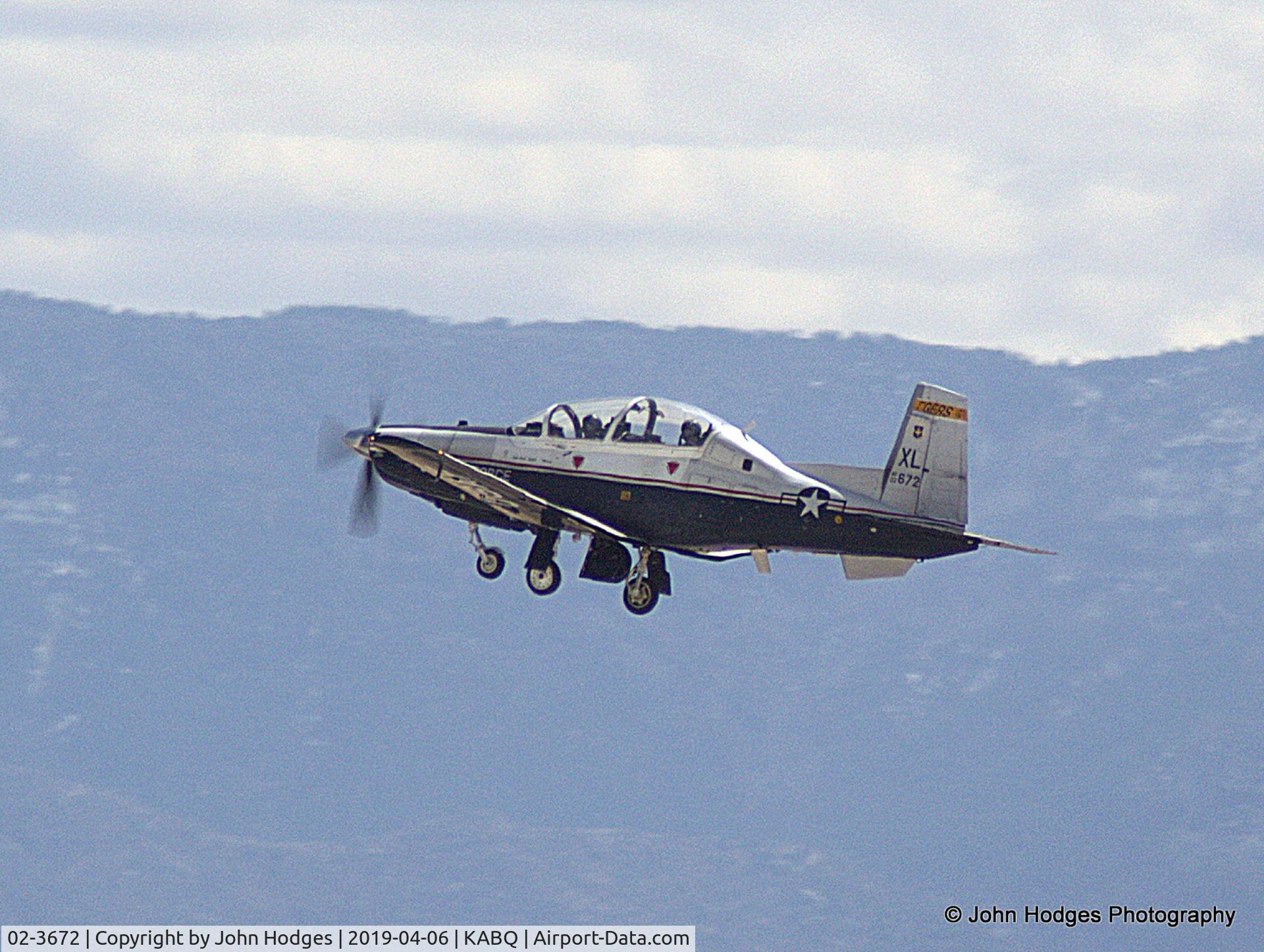 02-3672, 2002 Raytheon T-6A Texan II C/N PT-217, On the way back to Laughlin AFB from ABQ