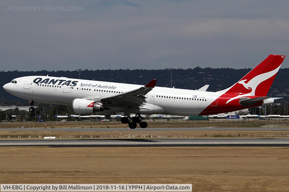 VH-EBG, 2007 Airbus A330-202 C/N 887, in from MEL