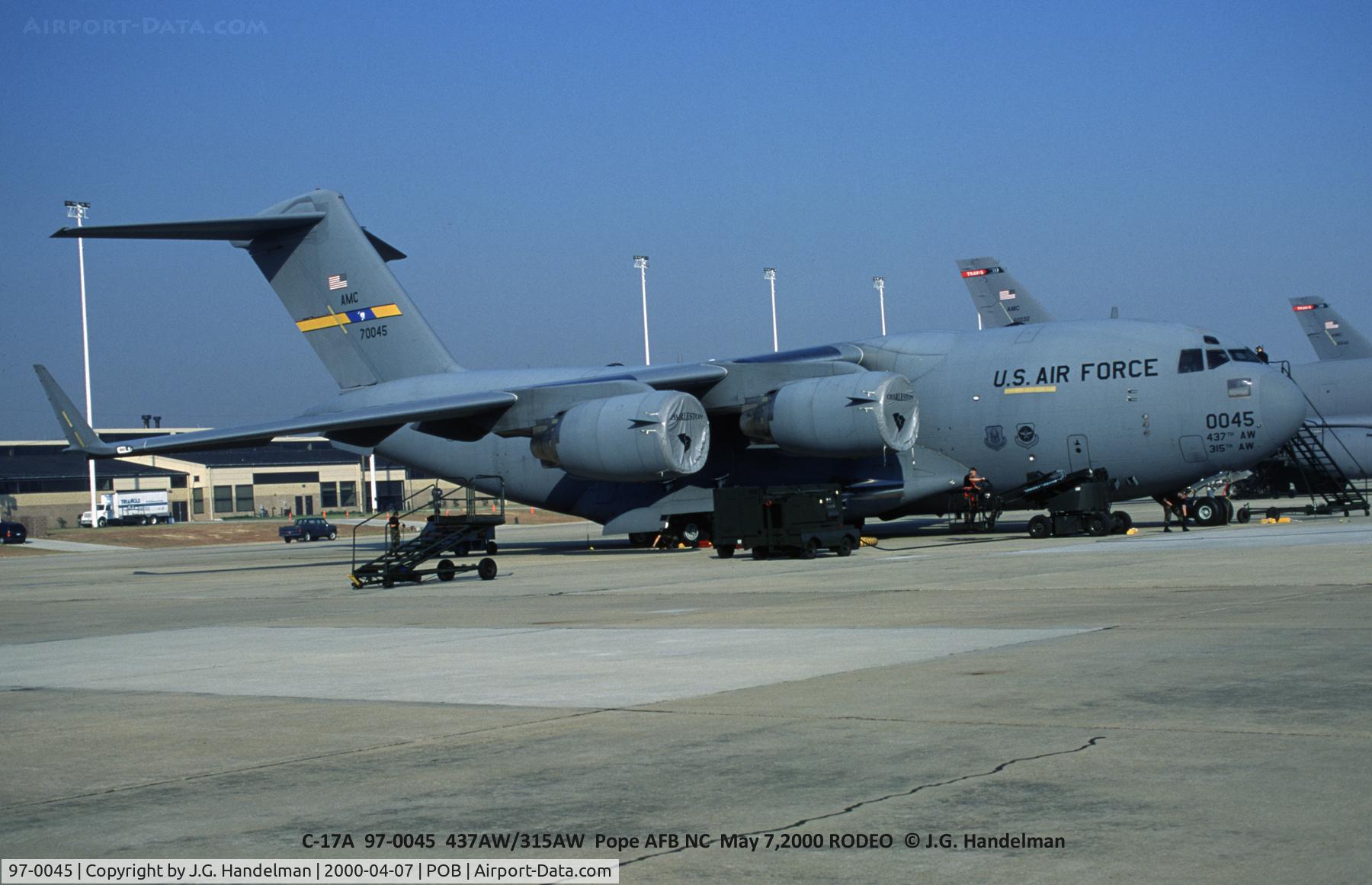 97-0045, 1997 Boeing C-17A Globemaster III C/N P-45, At RODEO 2000.