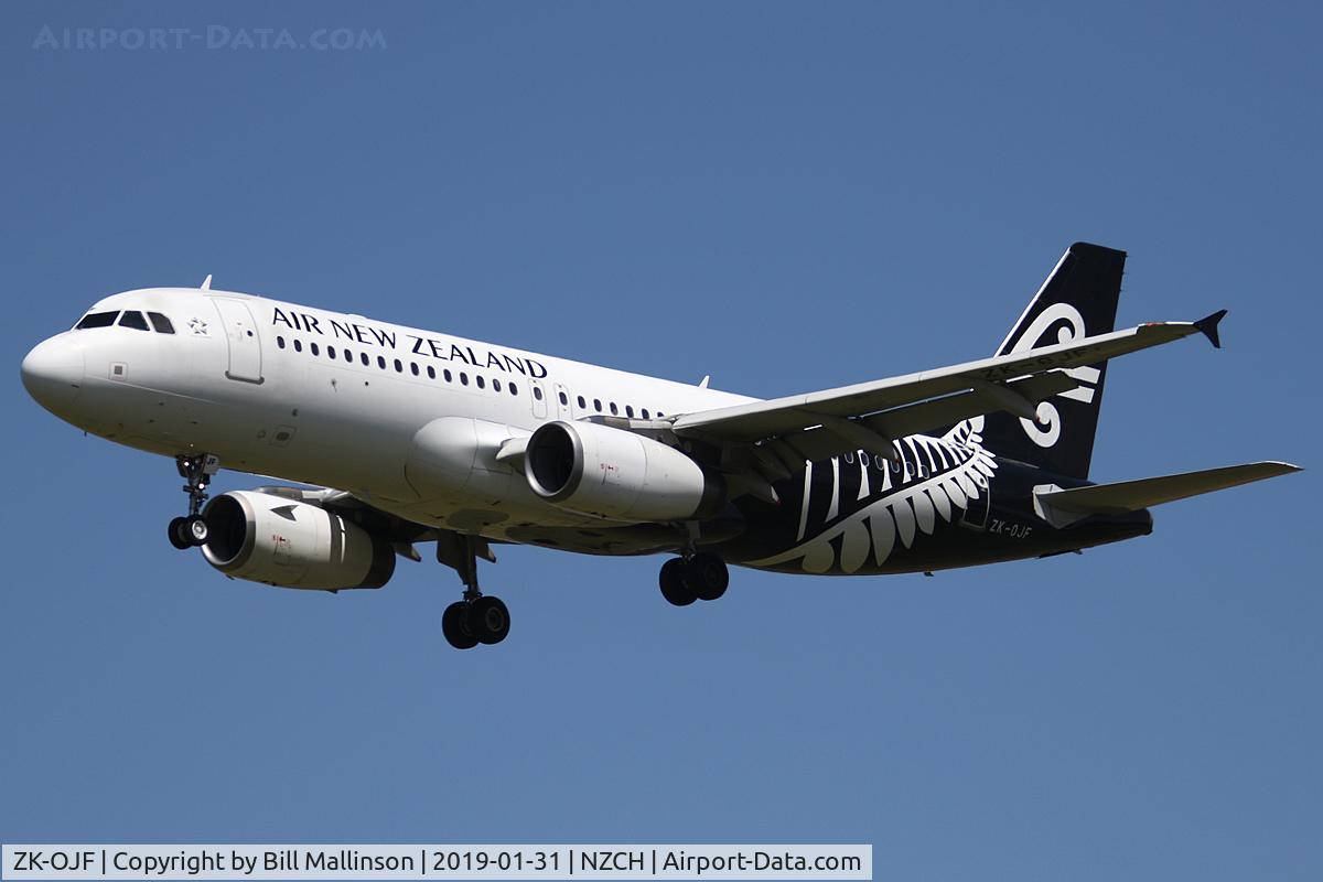 ZK-OJF, 2003 Airbus A320-232 C/N 2153, finals to zero-two