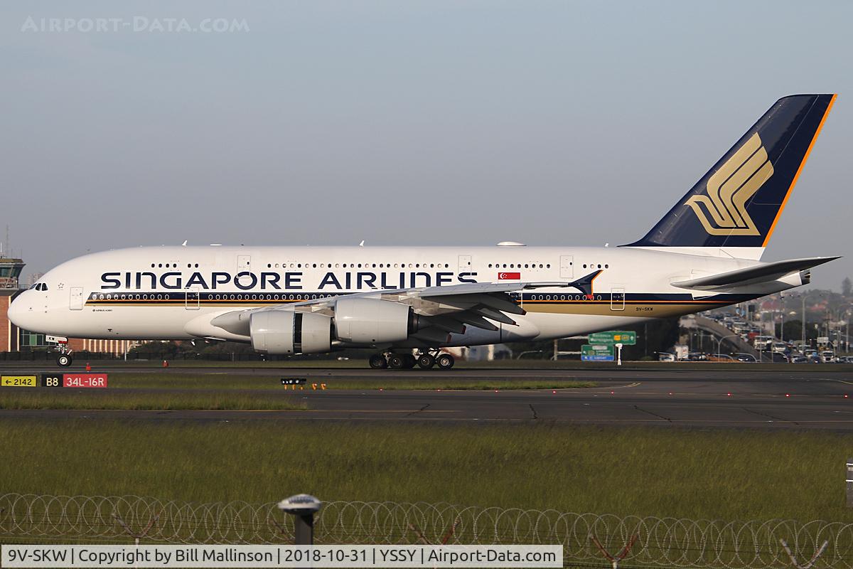 9V-SKW, 2017 Airbus A380-841 C/N 0251, just in
