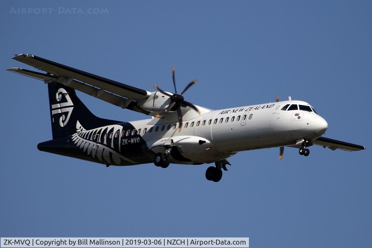 ZK-MVQ, 2017 ATR 72-212A C/N 1451, finals to 02