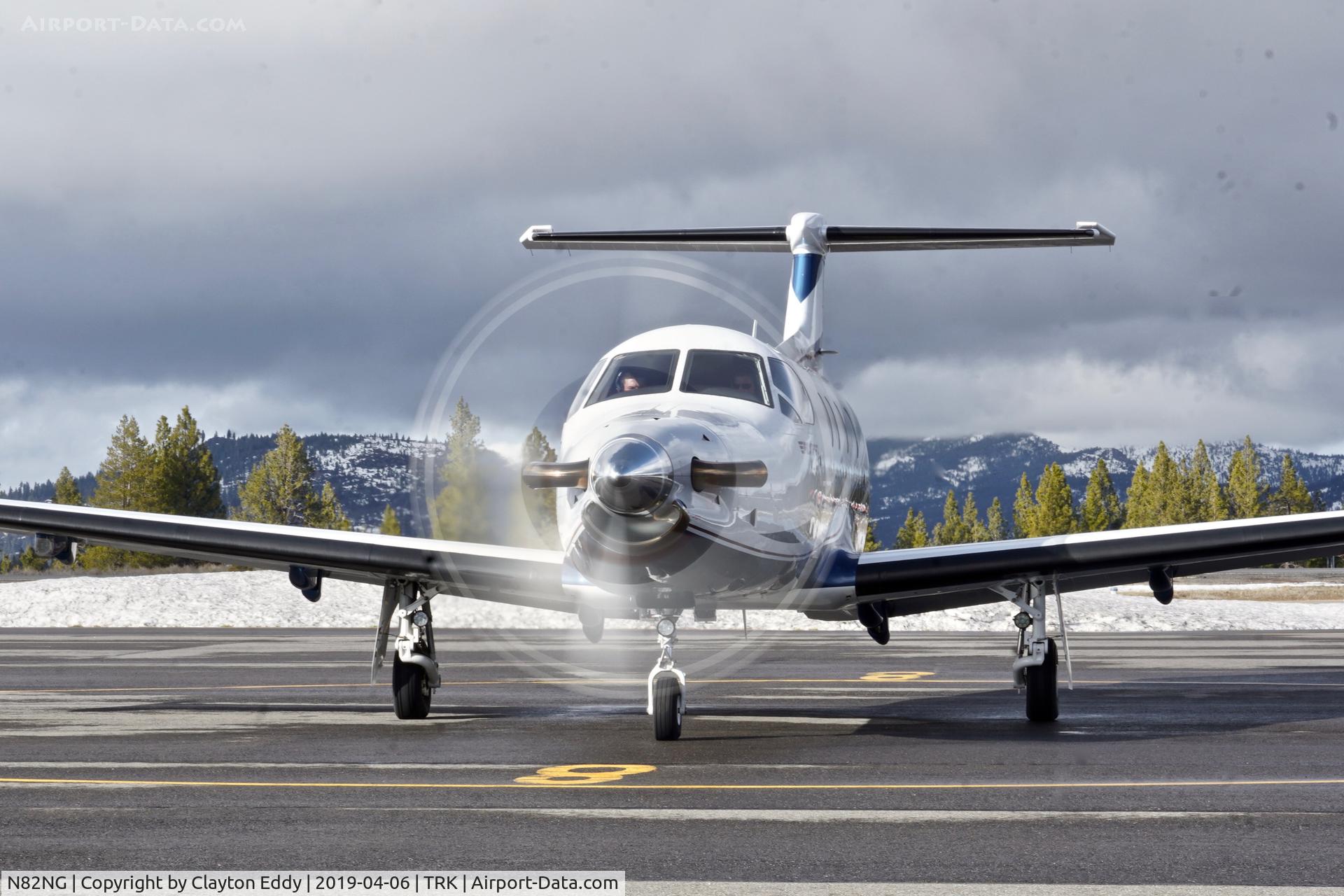 N82NG, 2014 Pilatus PC-12/47E C/N 1482, Truckee Airport California 2019.