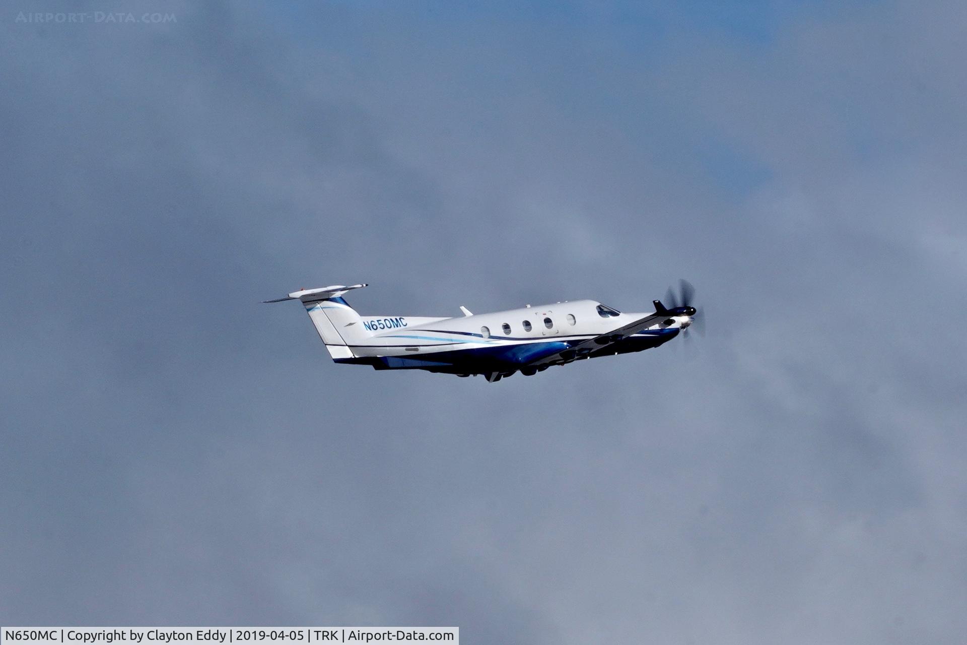 N650MC, 2005 Pilatus PC-12/45 C/N 650, Truckee Airport California 2019.