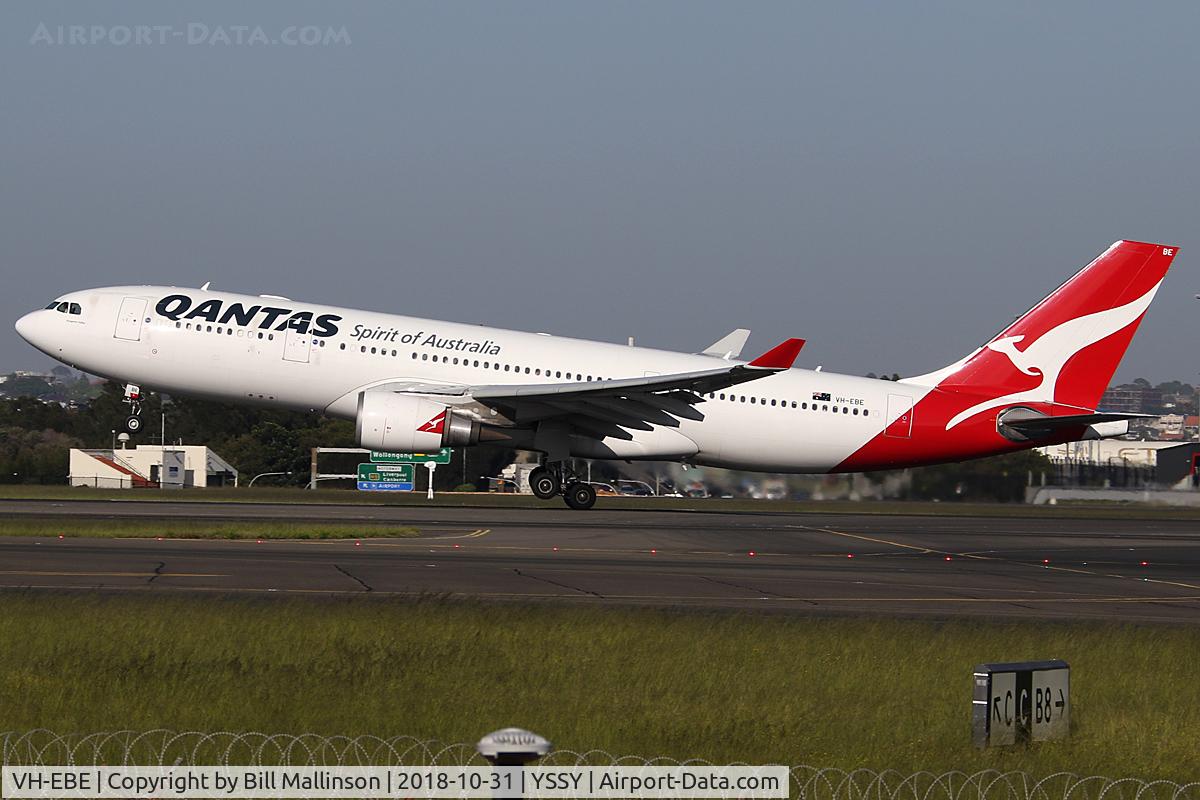 VH-EBE, 2007 Airbus A330-202 C/N 842, off to PER