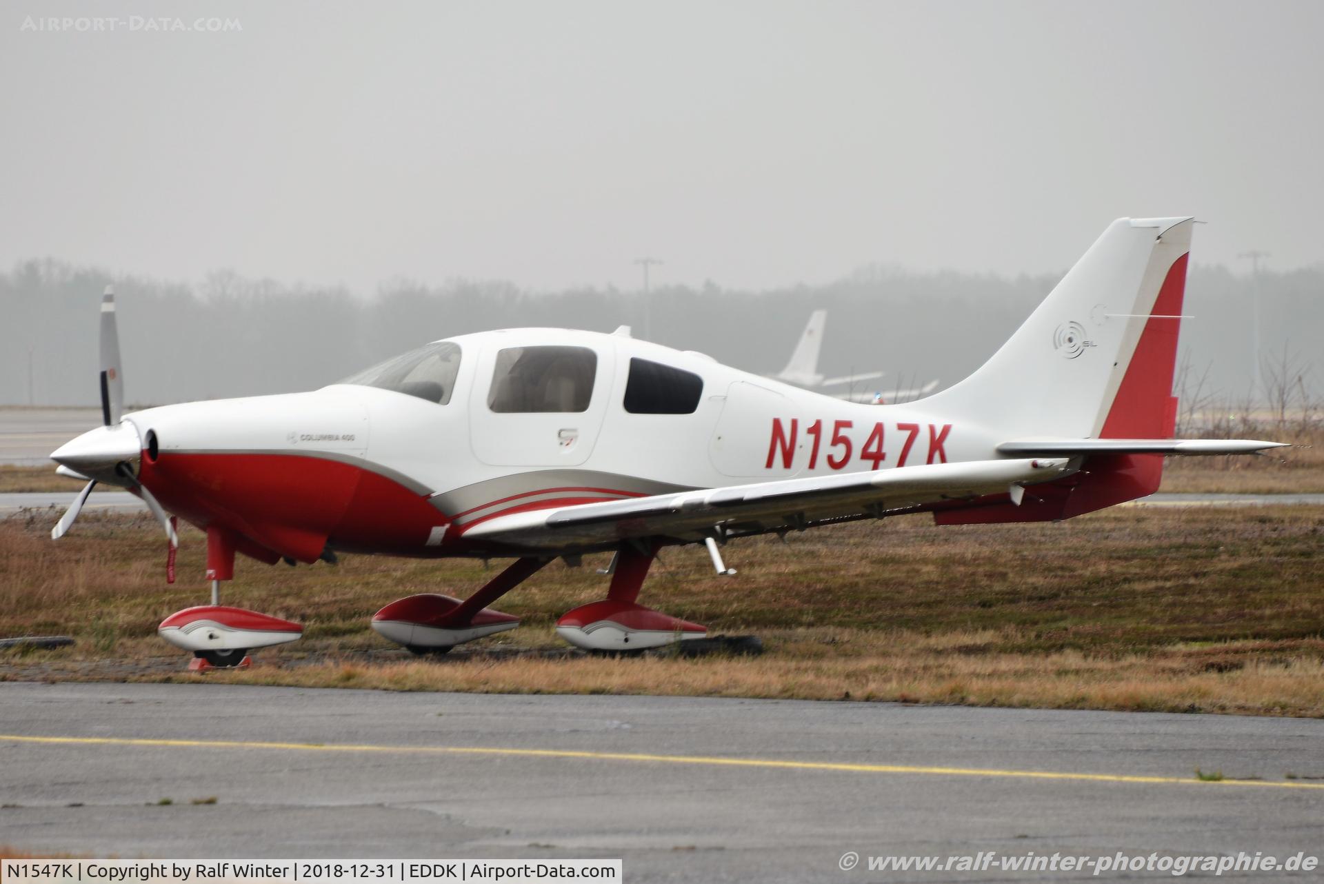 N1547K, 2007 Columbia Aircraft Mfg LC41-550FG C/N 41747, Lancair LC41-550FG Columbia 400 - Private - 41747 - N1547K - 31.12.2018 - CGN