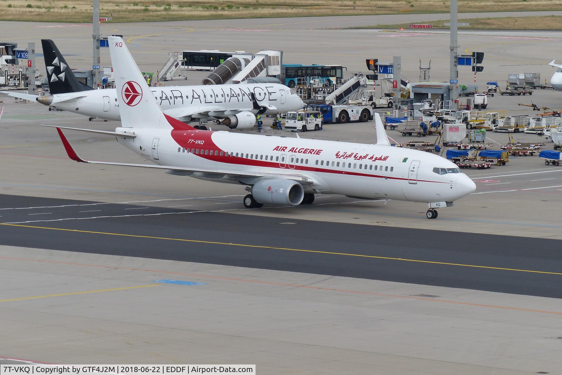 7T-VKQ, 2016 Boeing 737-8D6 C/N 60753, 7T-VKQ at Frankfurt 22.6.18