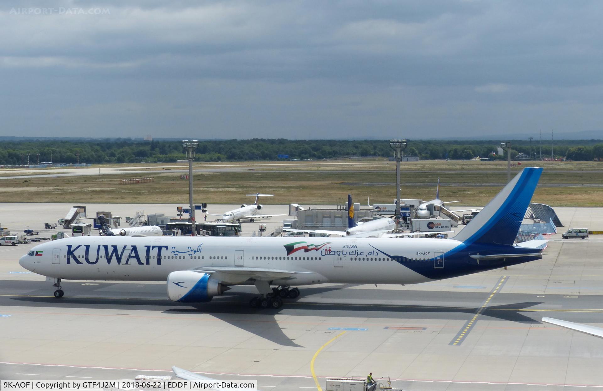 9K-AOF, 2017 Boeing 777-369/ER C/N 62564, 9K-AOF  at Frankfurt 22.6.18