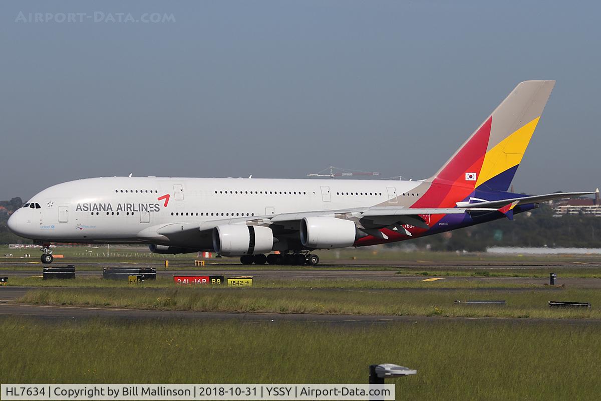 HL7634, 2014 Airbus A380-841 C/N 0179, in from ICN