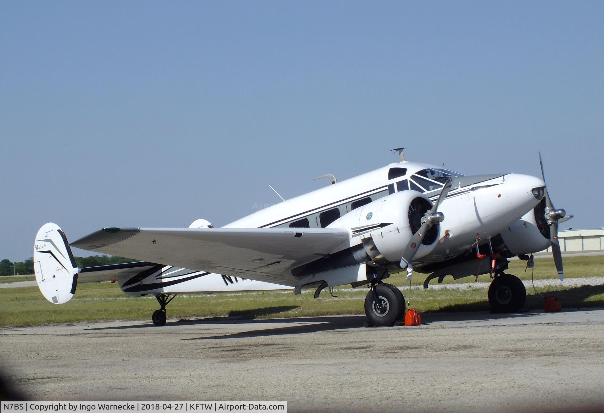 N7BS, 1954 Beech E18S C/N BA-18, Beechcraft E18S Twin Beech at the Vintage Flying Museum, Fort Worth TX