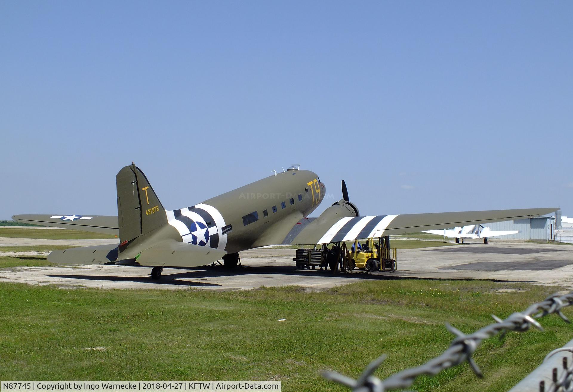 N87745, 1942 Douglas DC-3 C/N 6315, Douglas DC-3 at the Vintage Flying Museum, Fort Worth TX