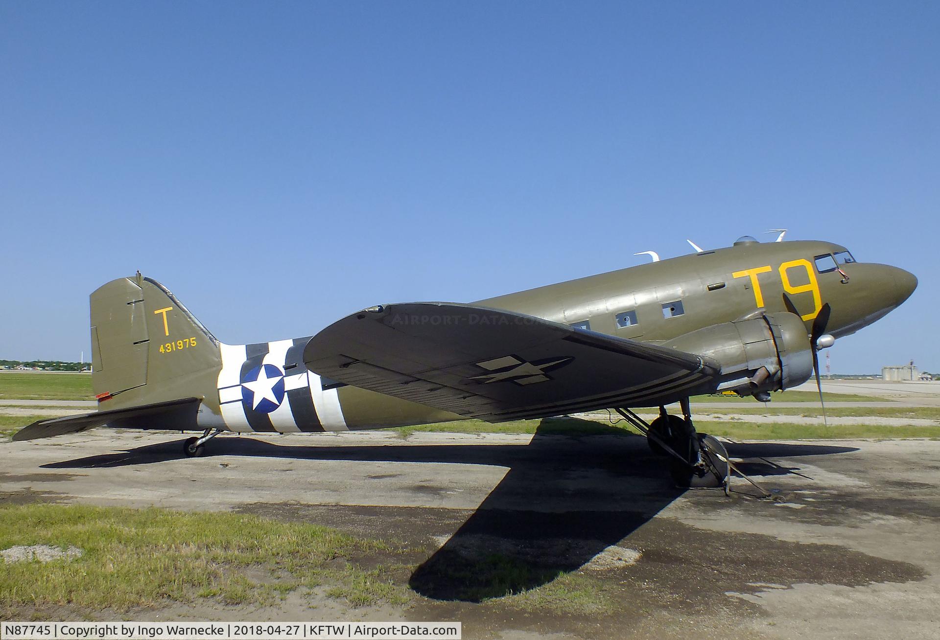 N87745, 1942 Douglas DC-3 C/N 6315, Douglas DC-3 at the Vintage Flying Museum, Fort Worth TX