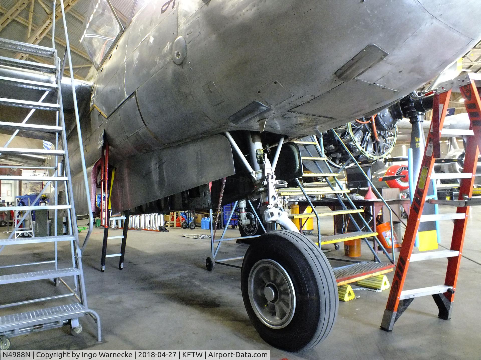 N4988N, 1964 Douglas-On Mark B-26K Counter Invader C/N 27477 (was 44-34198), Douglas / On Mark B-26K Counter Invader, undergoing restoration and mainenance, at the Vintage Flying Museum, Fort Worth TX