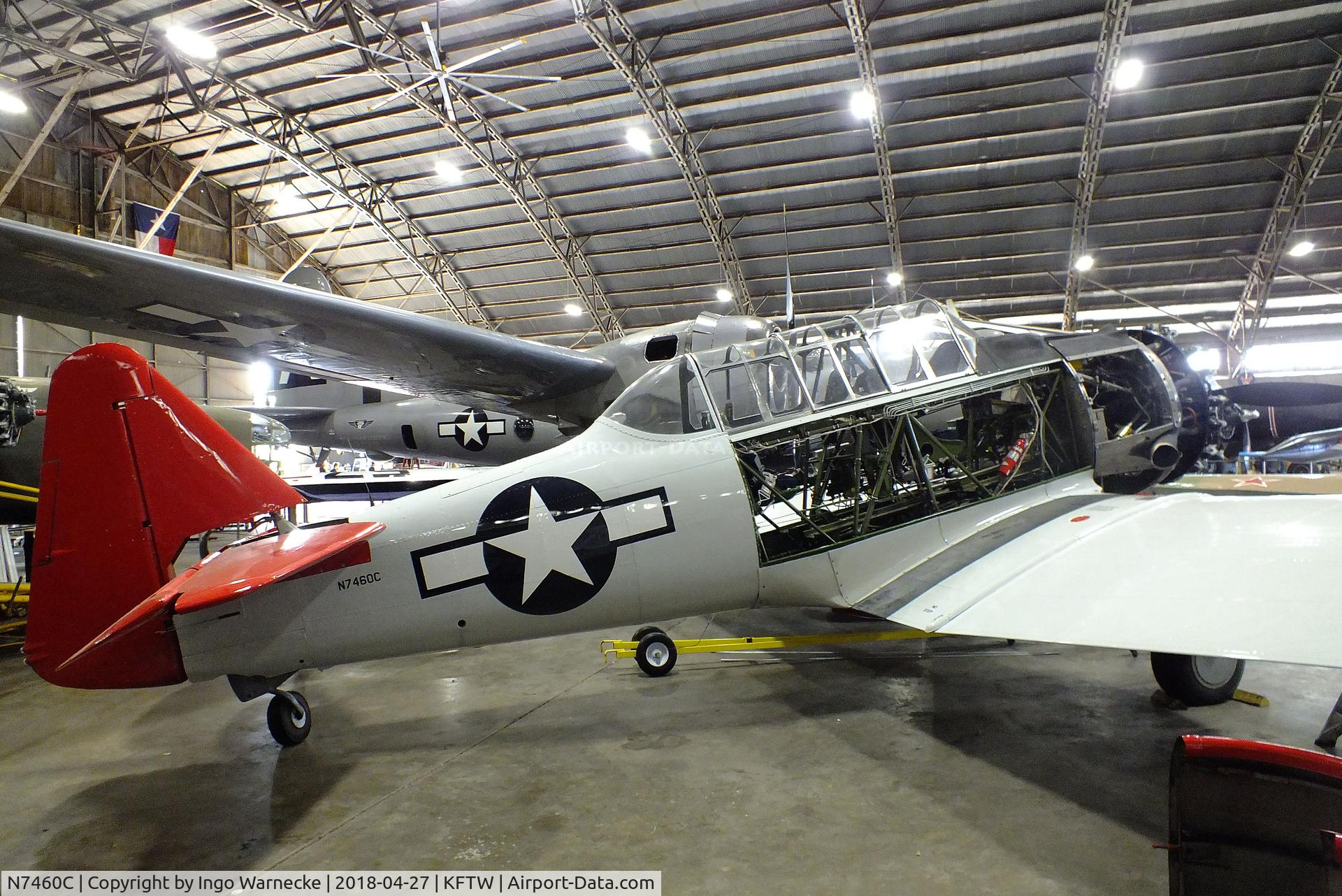 N7460C, 1944 North American AT-6F C/N 121-42606, North American AT-6F Texan at the Vintage Flying Museum, Fort Worth TX