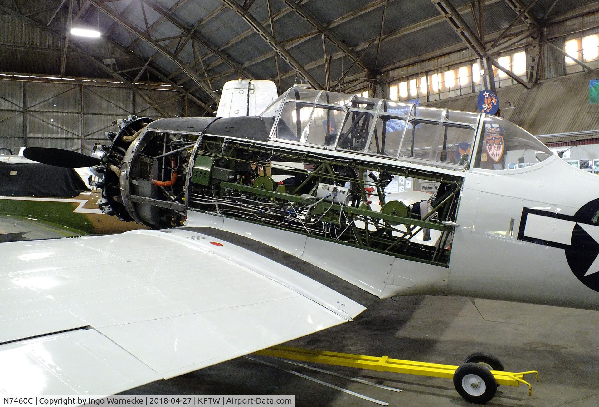 N7460C, 1944 North American AT-6F C/N 121-42606, North American AT-6F Texan at the Vintage Flying Museum, Fort Worth TX