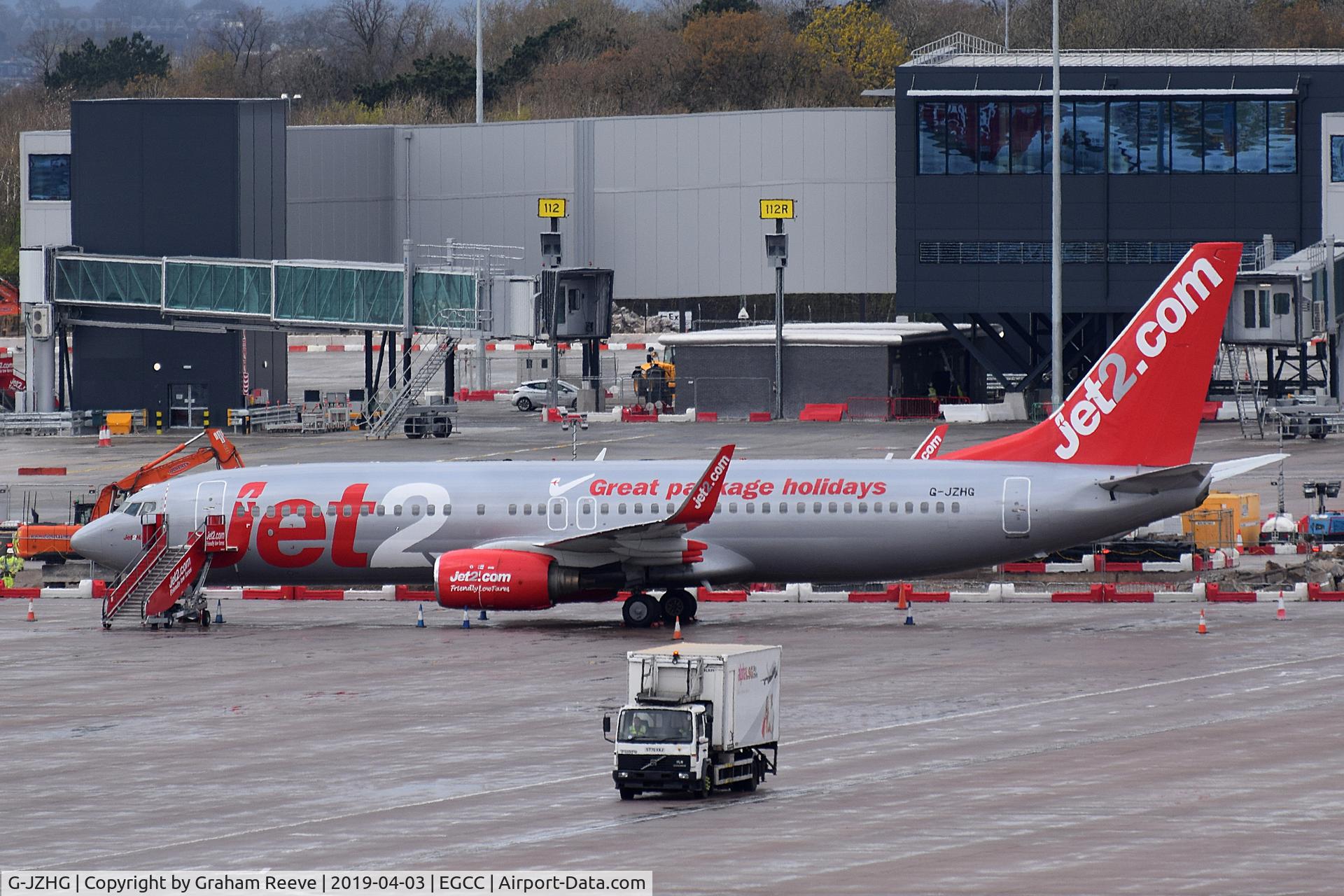 G-JZHG, 2000 Boeing 737-85P C/N 28388, Parked at Manchester.