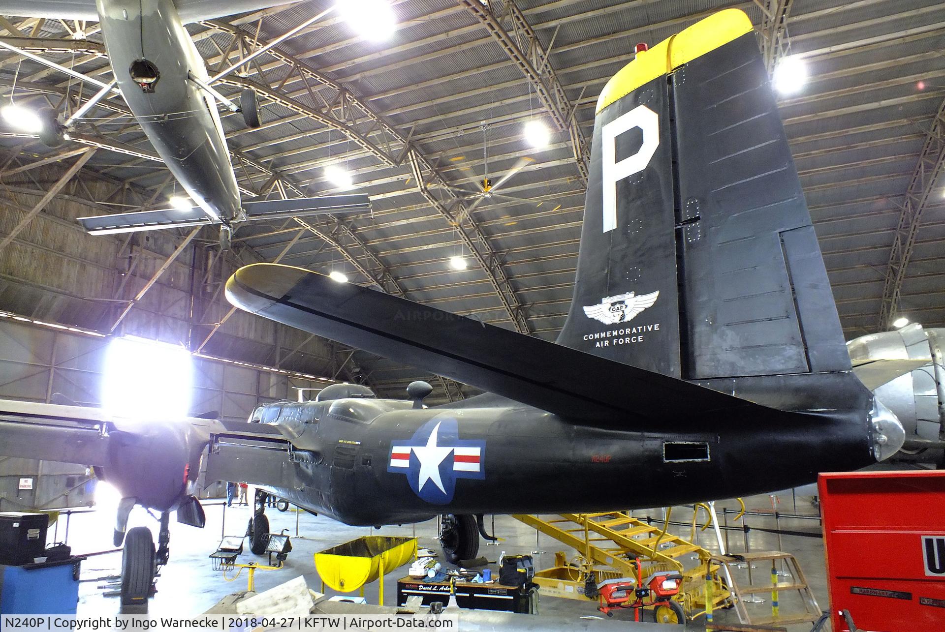 N240P, 1943 Douglas A-26B Invader C/N 7140, Douglas A-26B Invader, undergoing maintenance at the Vintage Flying Museum, Fort Worth TX