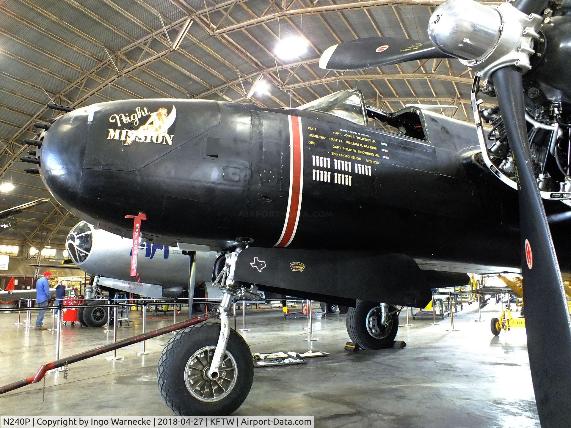 N240P, 1943 Douglas A-26B Invader C/N 7140, Douglas A-26B Invader, undergoing maintenance at the Vintage Flying Museum, Fort Worth TX