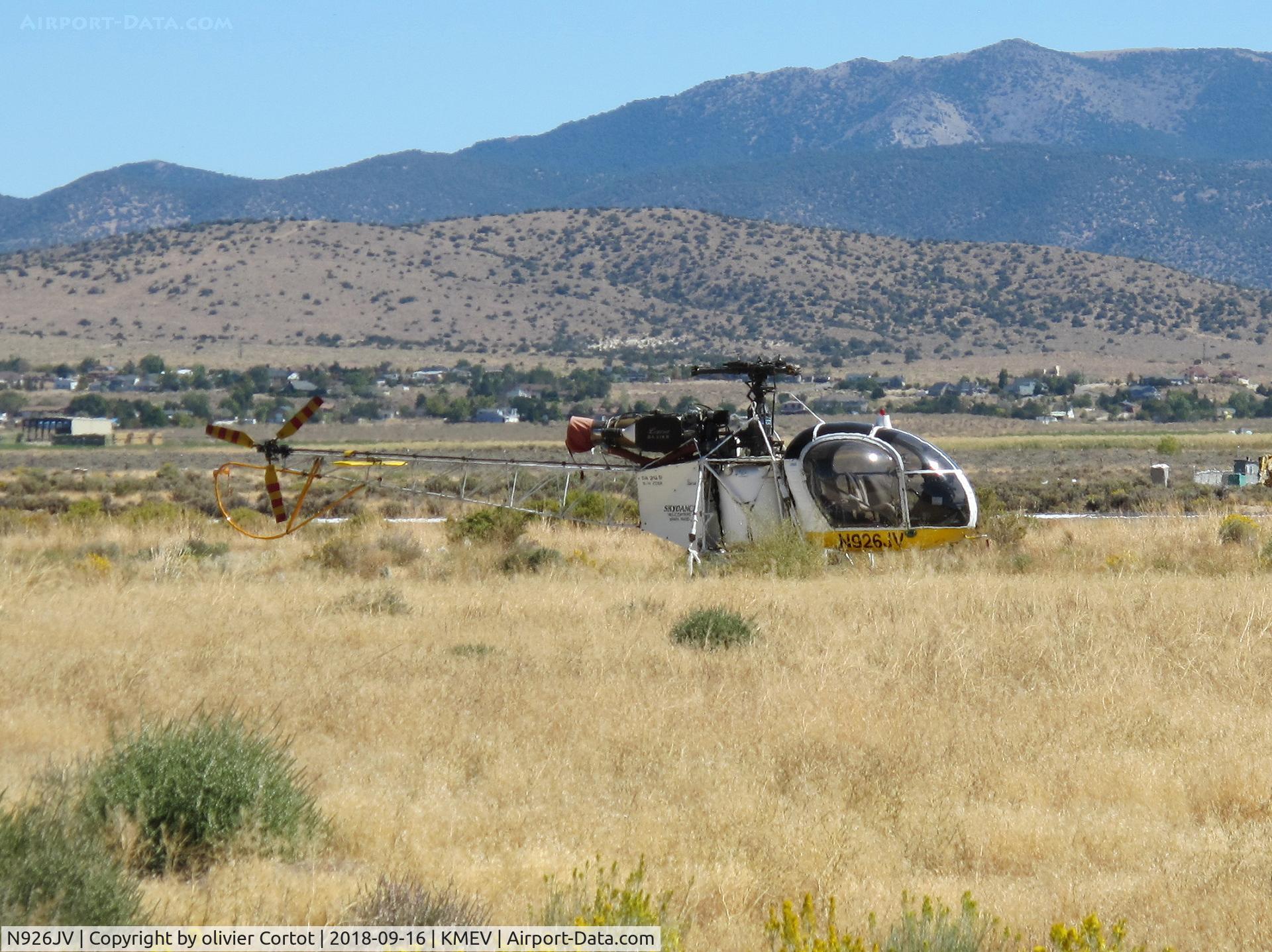 N926JV, 1972 Aerospatiale SA-315B Lama C/N 2268, resting in the weed