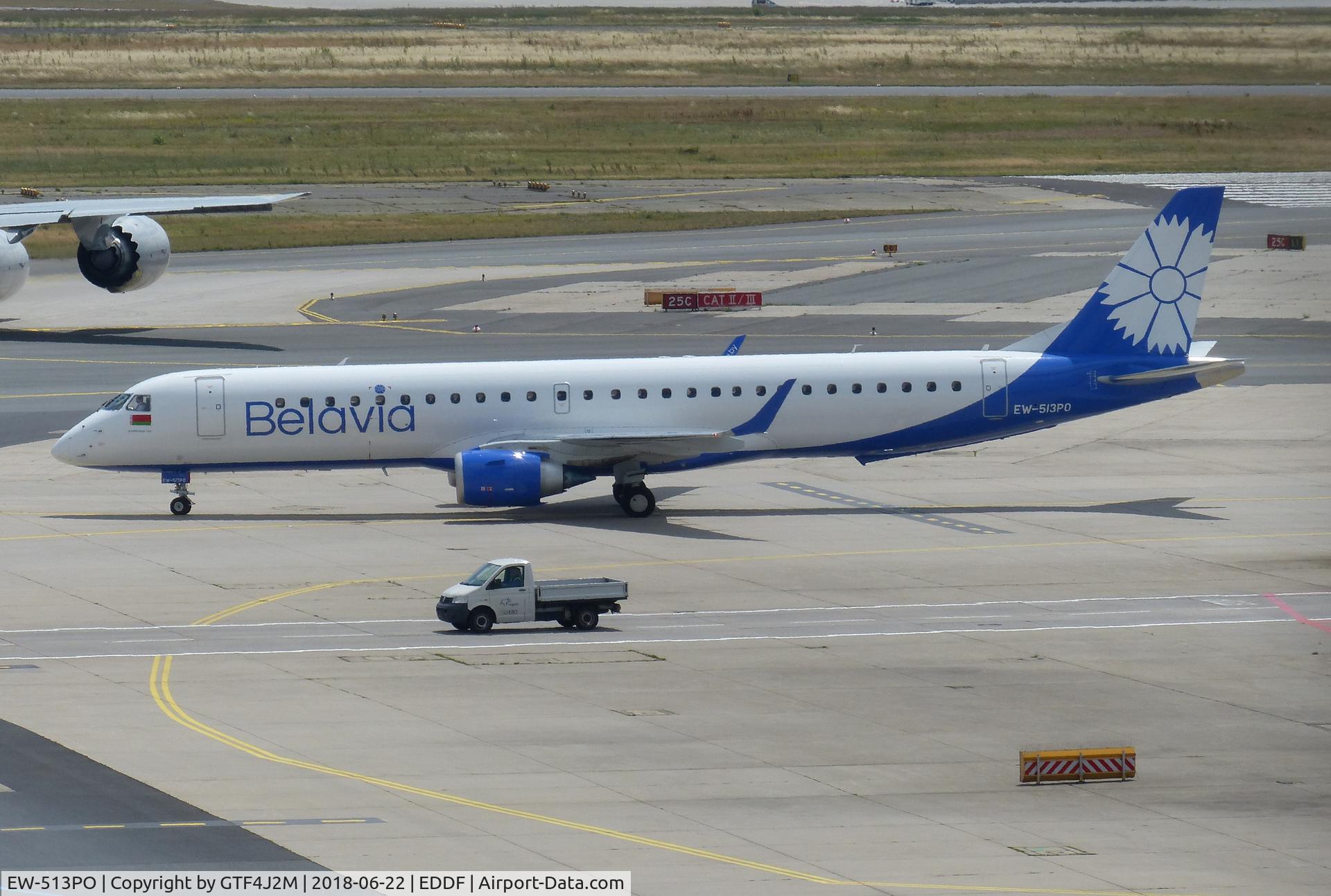 EW-513PO, 2018 Embraer 195LR (ERJ-190-200LR) C/N 19000754, EW-513PO  at Frankfurt 22.6.18