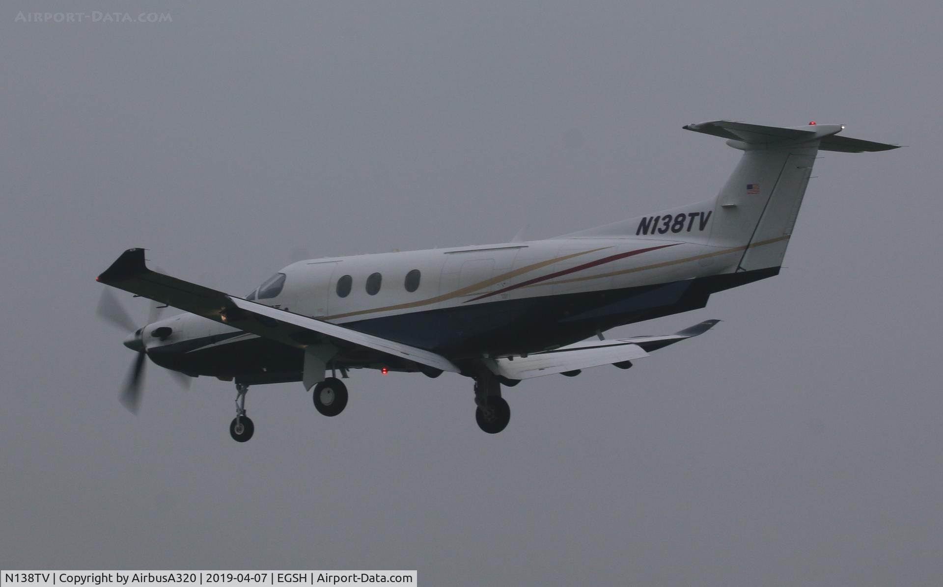 N138TV, 2011 Pilatus PC-12/47E C/N 1326, Arriving at NWI