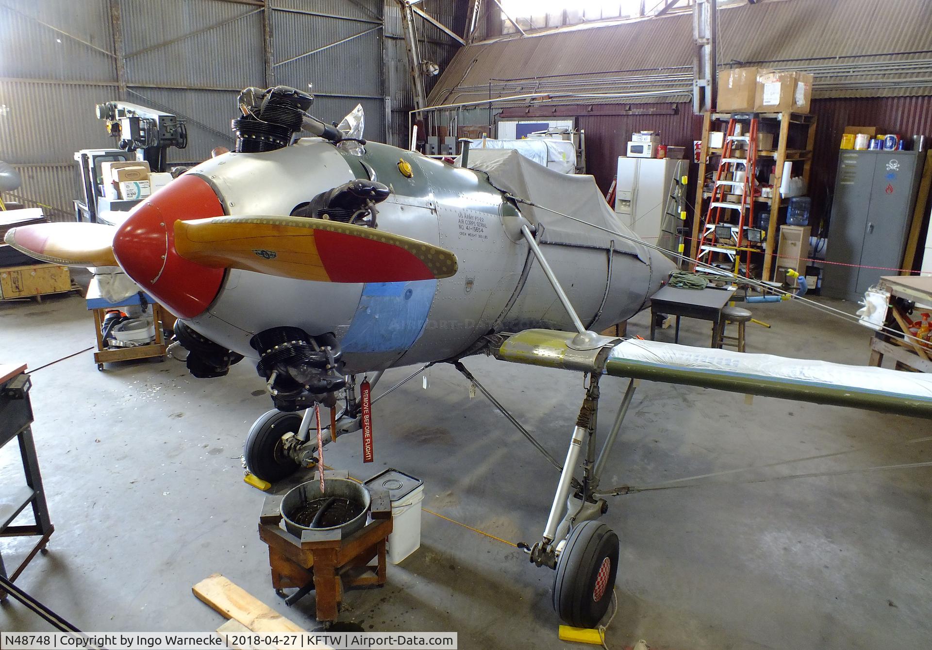 N48748, 1955 Ryan Aeronautical ST3KR C/N 1683, Ryan ST3KR (PT-22 Recruit), being restored at the Vintage Flying Museum, Fort Worth