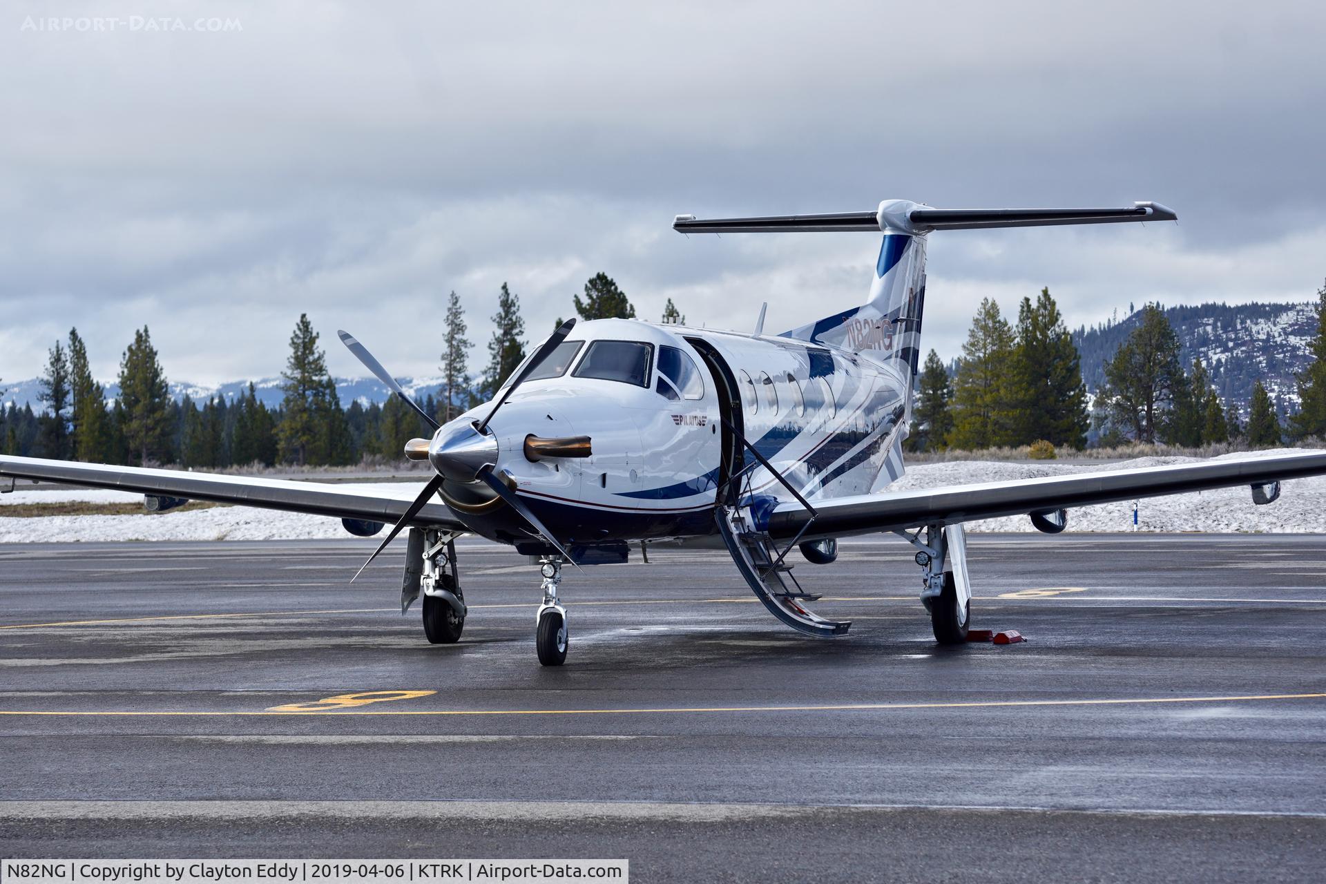 N82NG, 2014 Pilatus PC-12/47E C/N 1482, Truckee Airport California 2019.