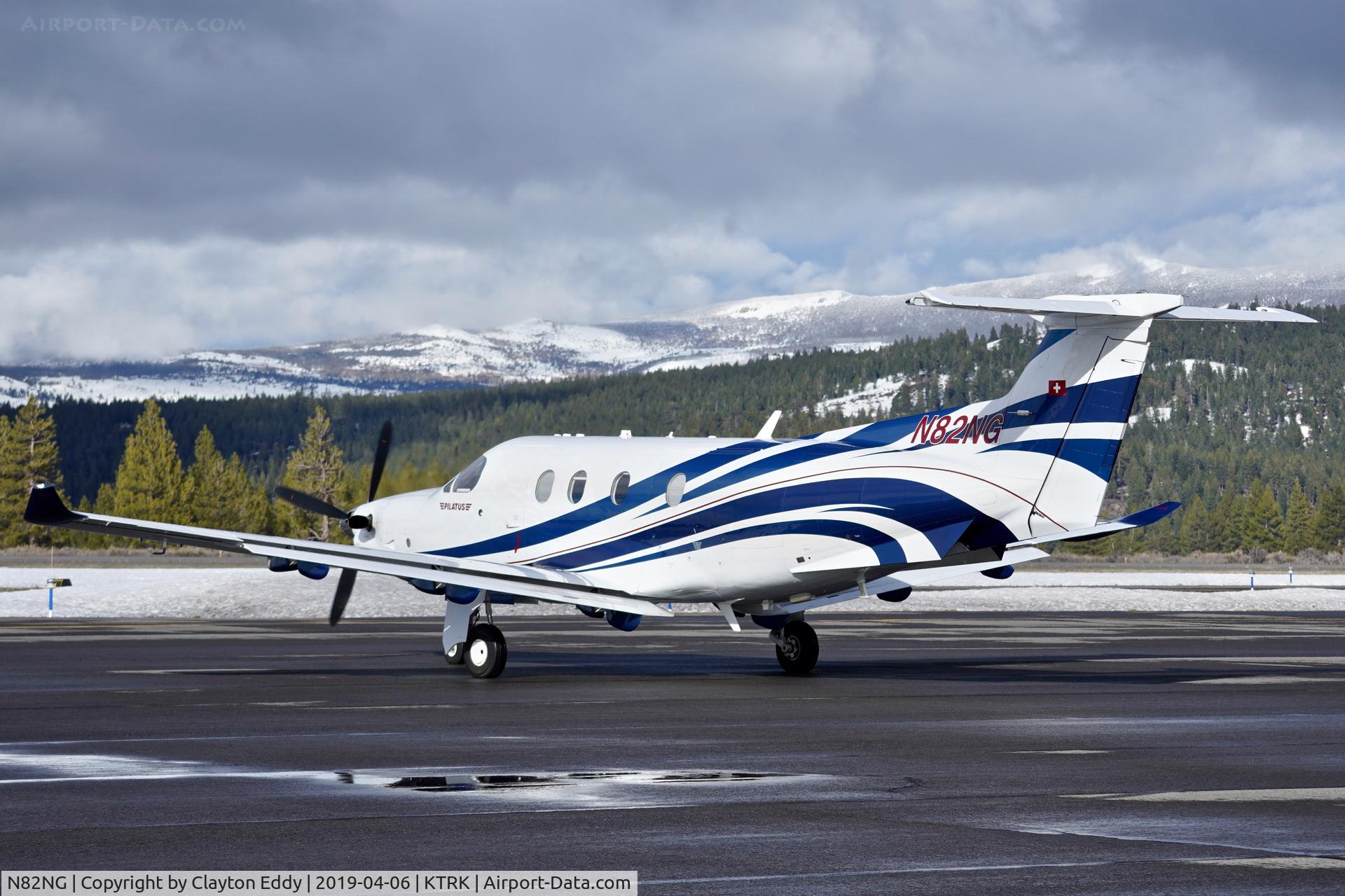 N82NG, 2014 Pilatus PC-12/47E C/N 1482, Truckee Airport California 2019.