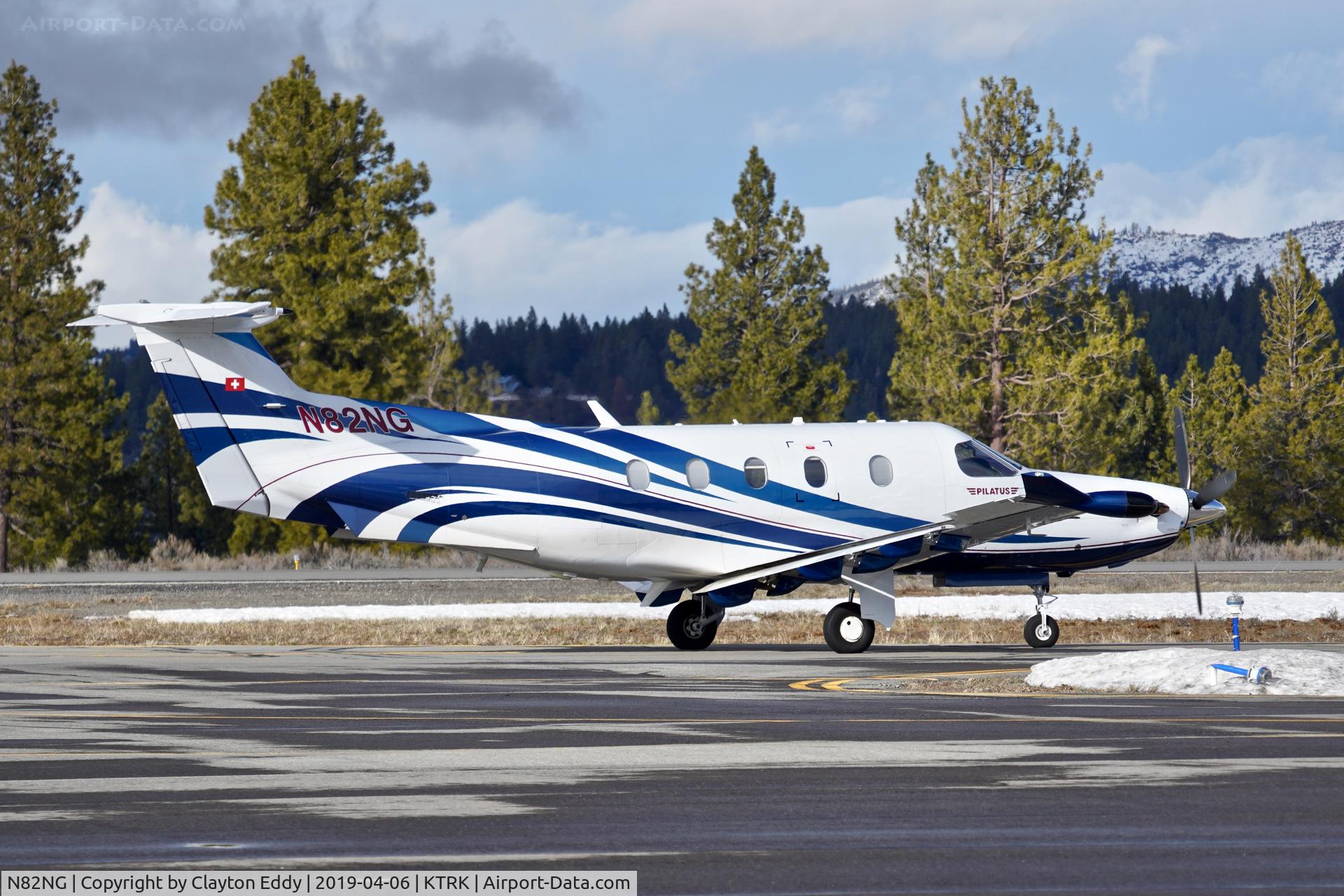 N82NG, 2014 Pilatus PC-12/47E C/N 1482, Truckee Airport California 2019.