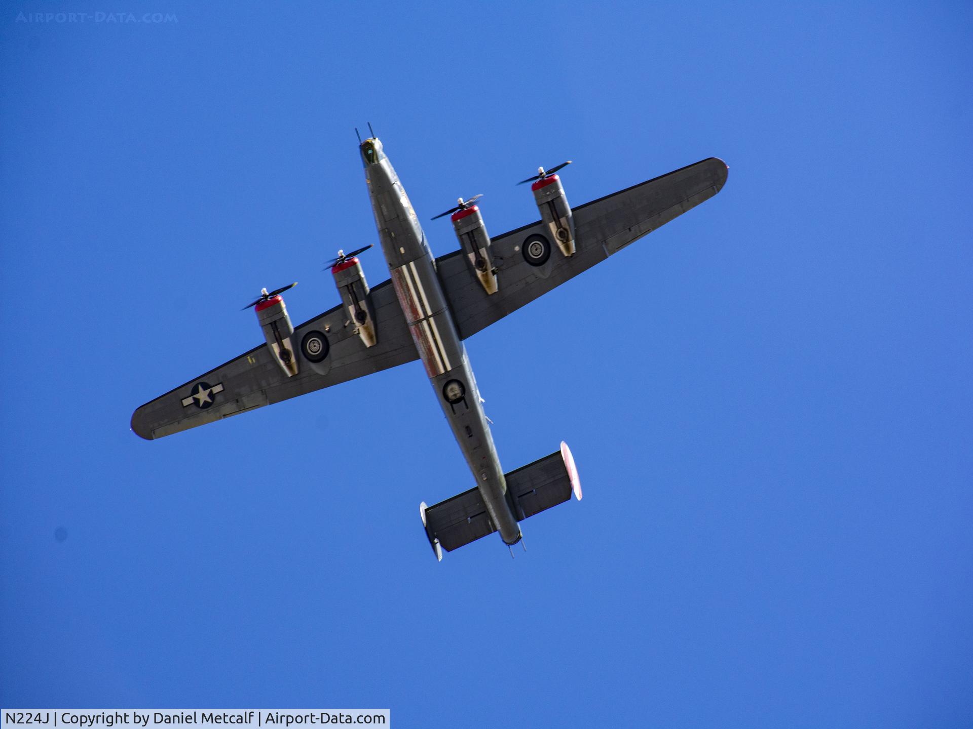 N224J, 1944 Consolidated B-24J-85-CF Liberator C/N 1347 (44-44052), The Collings Foundation B-24 flying over Phoenix Deer Valley Airport
