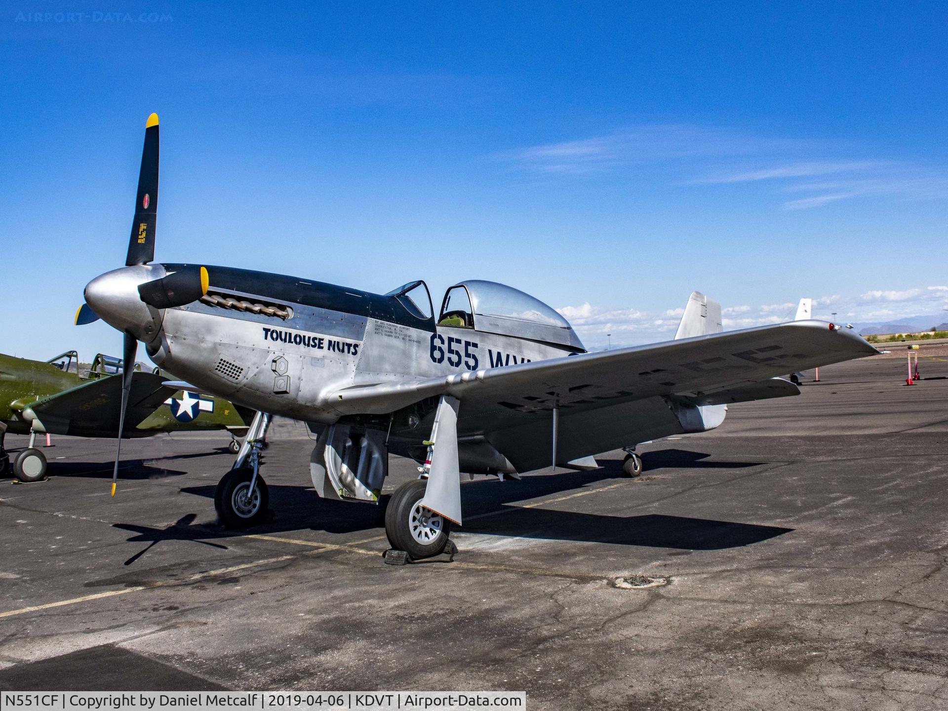 N551CF, 1944 North American TF-51D Mustang C/N 122-44511, Wings of Freedom Tour at Phoenix Deer Valley Airport
