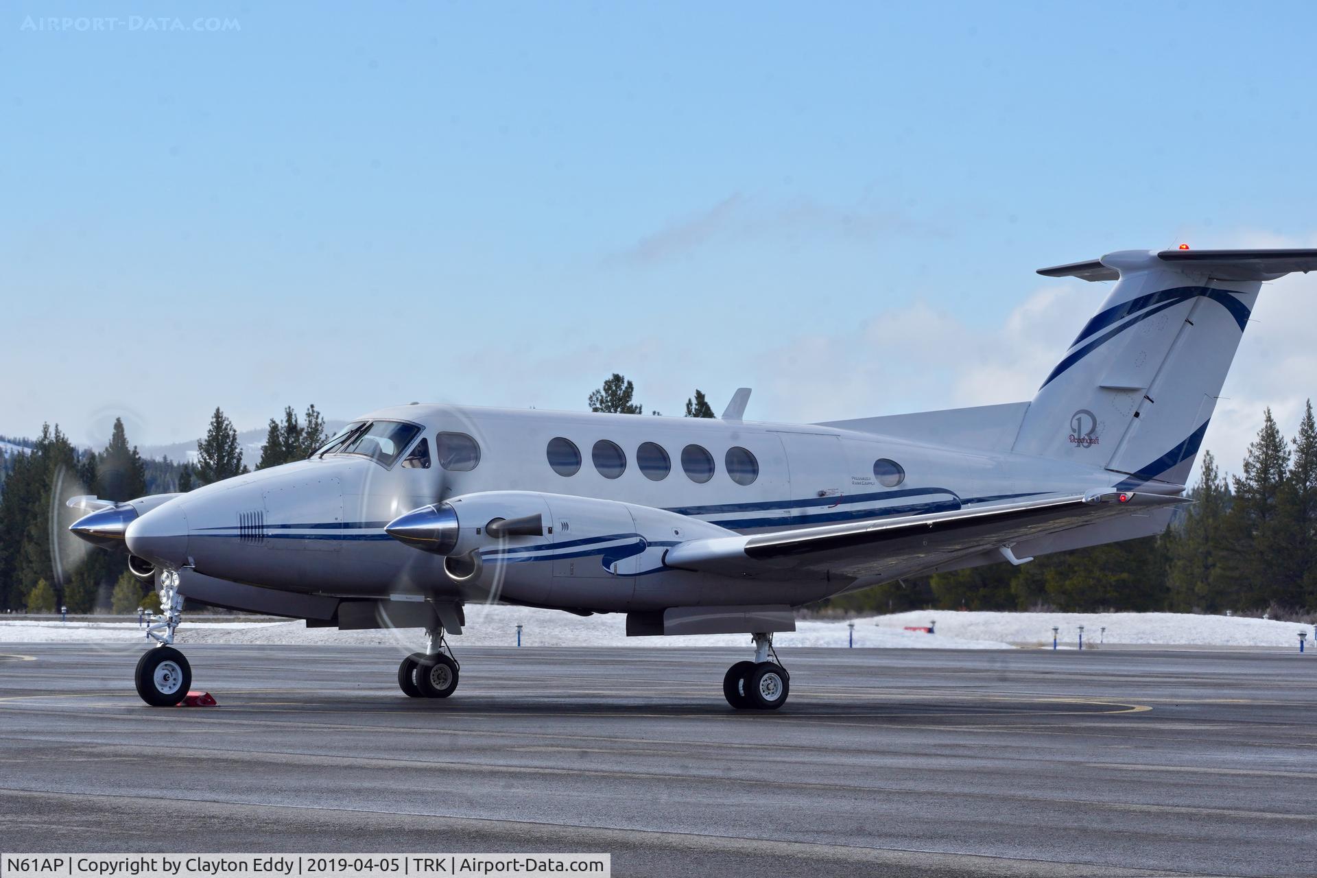 N61AP, 1984 Beech B200 King Air C/N BB-1192, Truckee Airport California 2019.