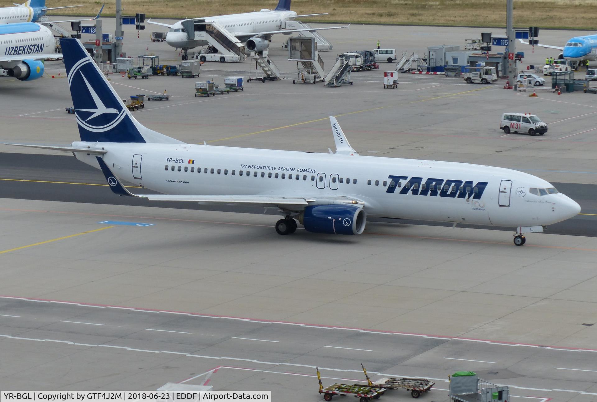 YR-BGL, 2013 Boeing 737-8H6 C/N 40145, YR-BGL  at Frankfurt 23.6.18
