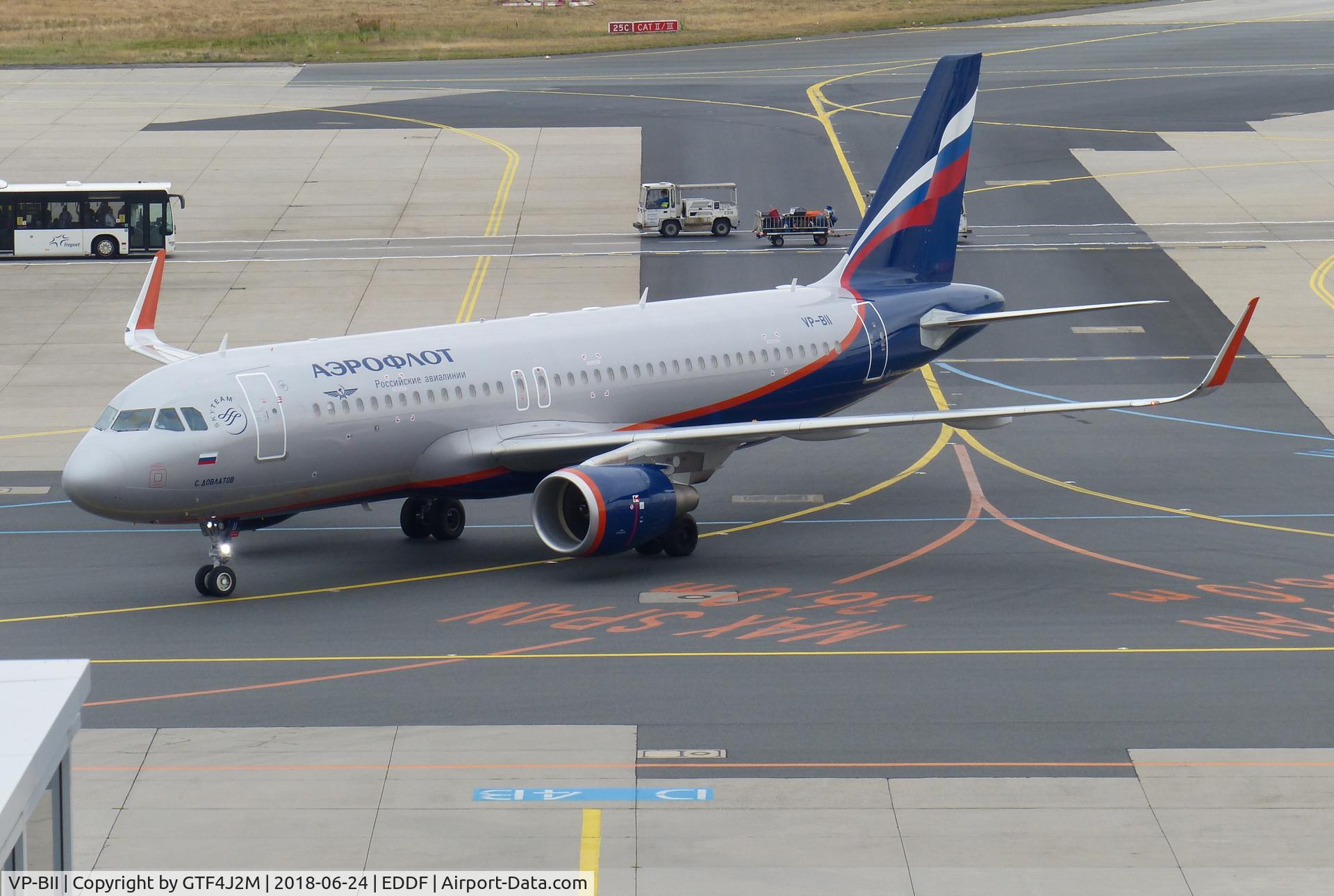VP-BII, 2018 Airbus A320-214 C/N 8133, VP-BII  at Frankfurt 24.6.18
